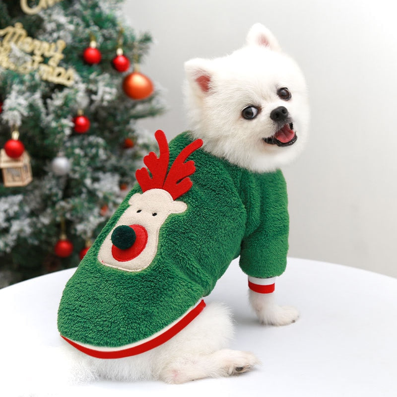 Blusão para animais - Rena de Natal