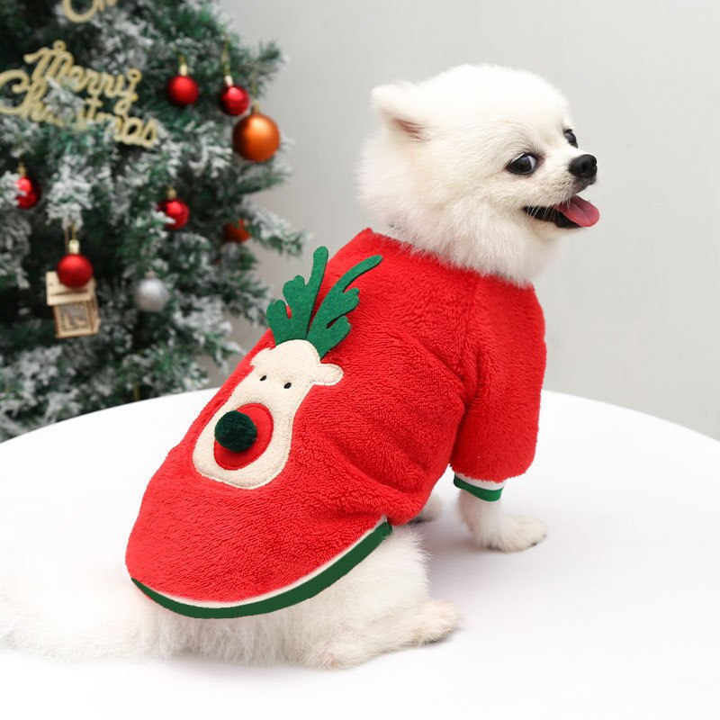 Blusão para animais - Rena de Natal